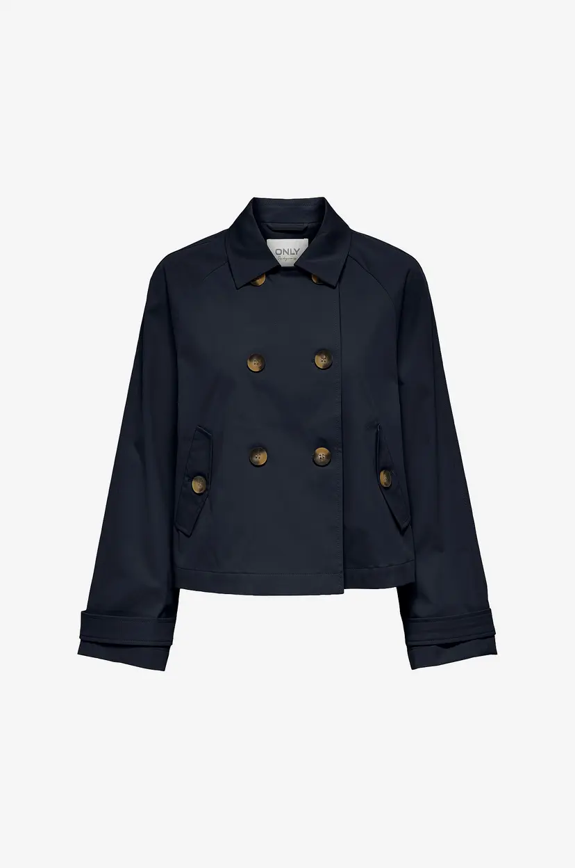 Only Carmakoma Jakke carApril Life Short Trenchcoat Otw - Blå