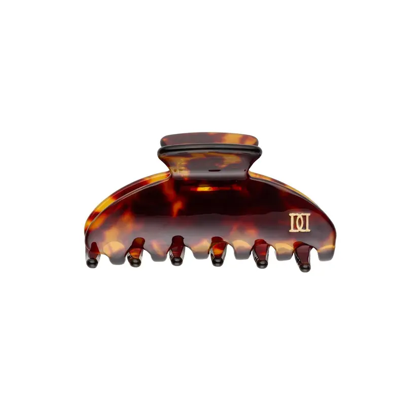Dark Plain Hair Claw Small Brown Tortoise