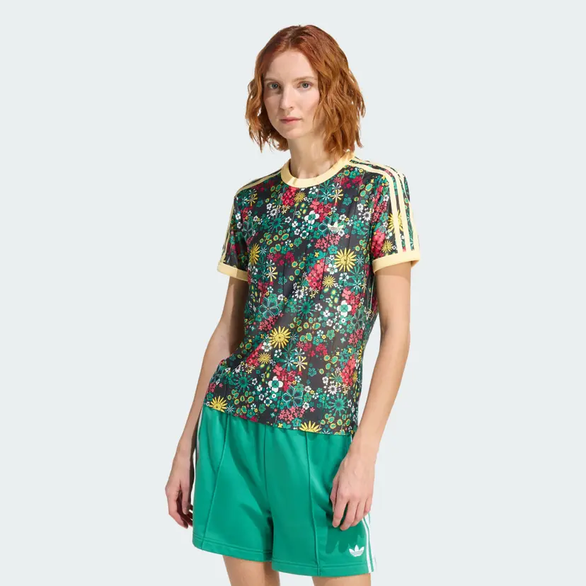 Adidas ADIDAS ORIGINALS X LIBERTY LONDON 3 STRIPES T-SKJORTE
