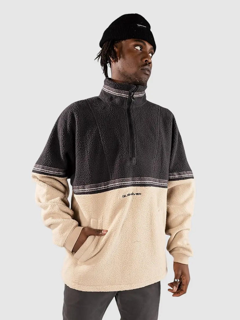 Quiksilver Quiksilver Take Us Back Block Polar Half-Zip Fleecegenser grå