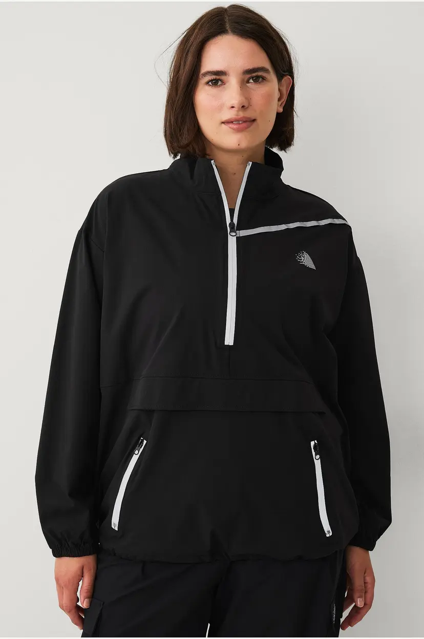Zizzi Anorakk aMia L/S Track - Svart
