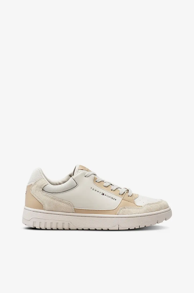 Tommy Sport Joggesko TH Basket Core Lth Mix Ess - Hvit