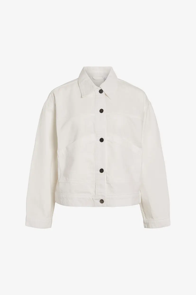 Vila Denim jakke viPal L/S Denim Jacket - Hvit