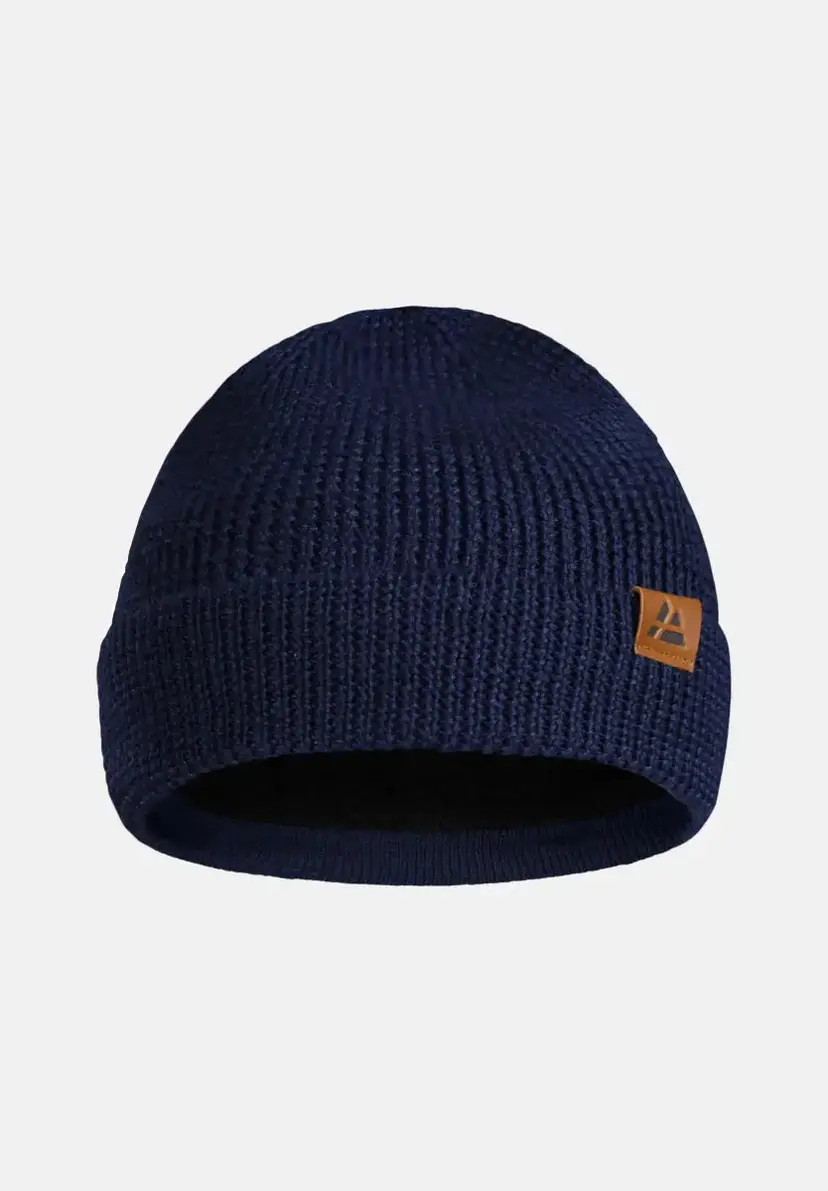 DANISH ENDURANCE MERINO FLEECE HUE fra DANISH ENDURANCE, Blå, Varmt Fleecefor og Blød Merinould, Elastisk Pasform, Perfekt til Hverdag og Udendørs Eventyr