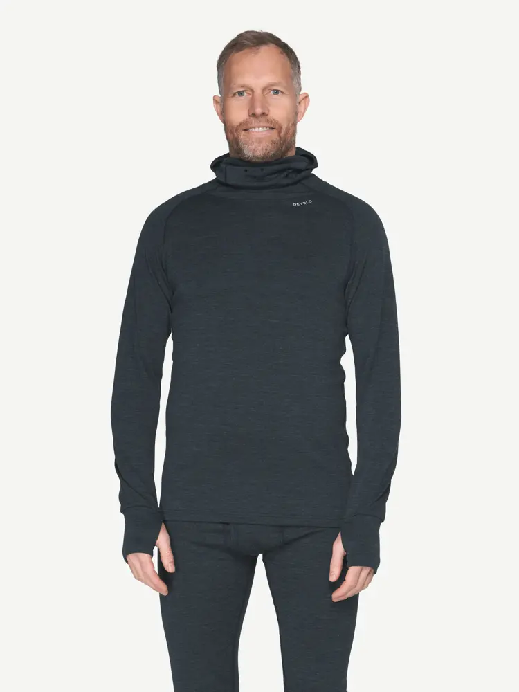 Devold Devold - Expedition Merino Silk Hoodie Herre - Large - Blå