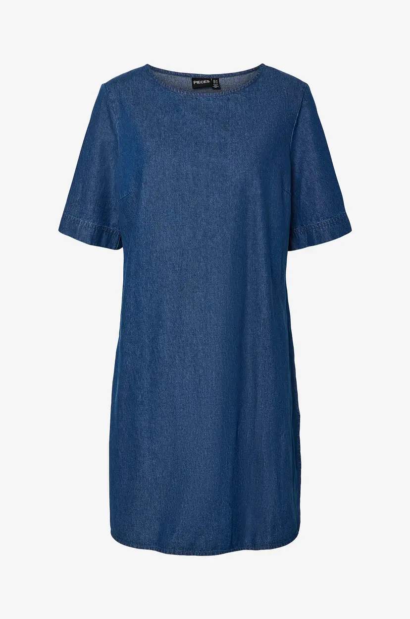 Pieces Denimkjole pcTenim Dress Wvn BC - Blå