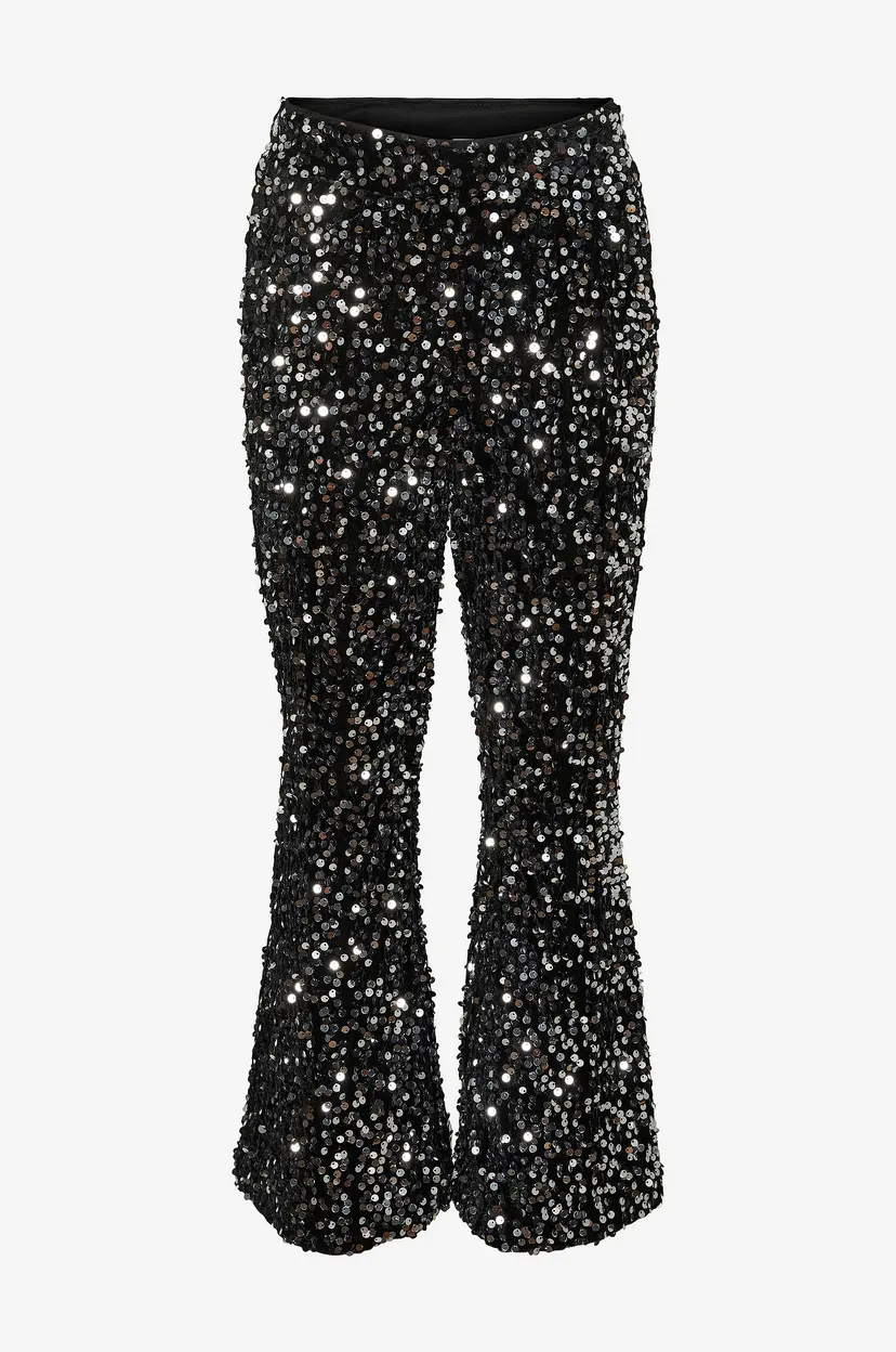Vero Moda Girl Paljettbukse vmBella Sequins HW Flared Pant Jrs - Svart