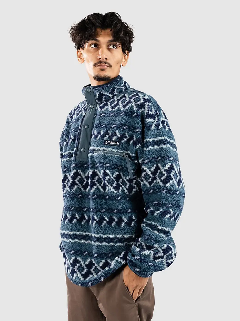 Columbia Columbia Helvetia II Printed Half Snap Fleecegenser blå