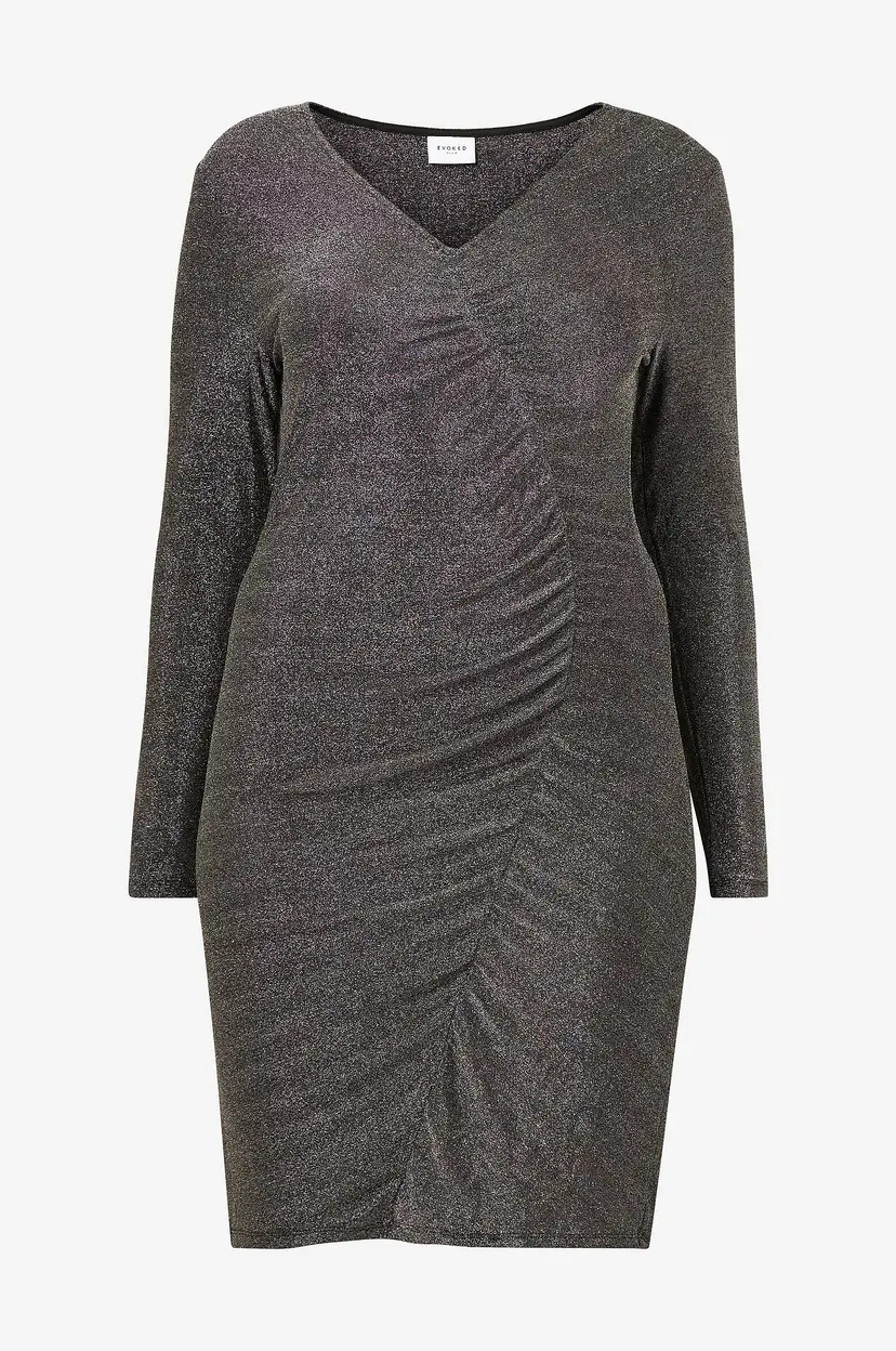 Evoked Vila Kjole viSpicy Wrap Short Dress - Sølv