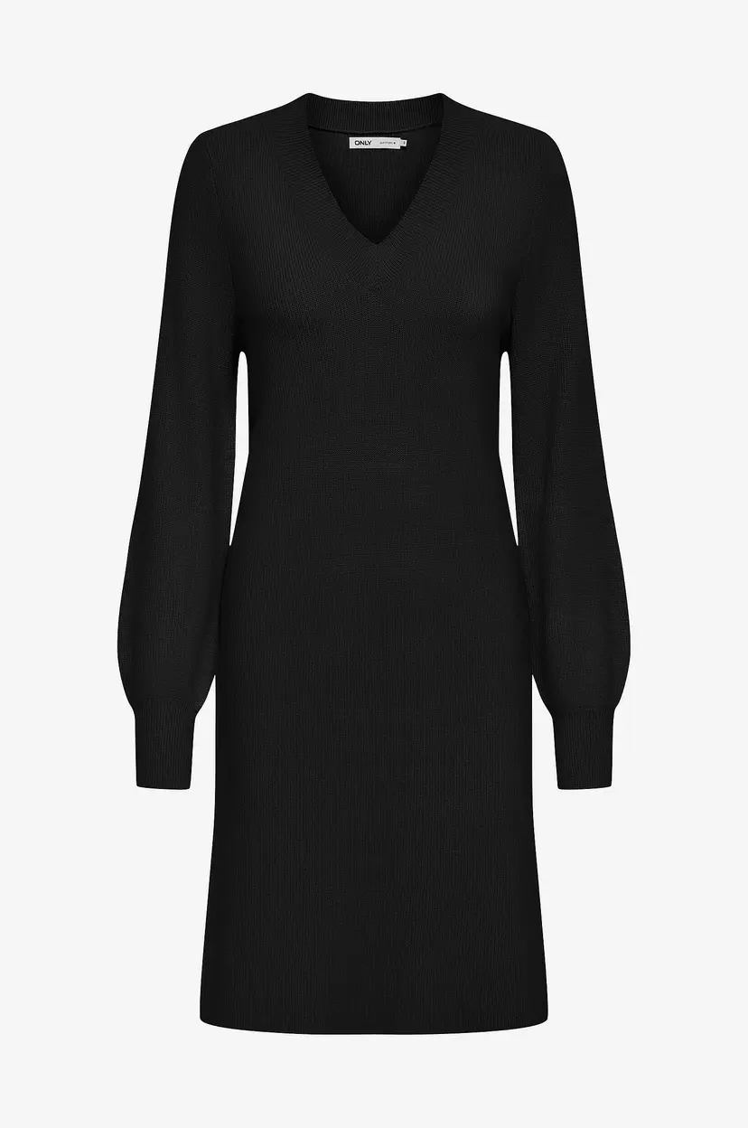 ONLY Kjole onlKatia LS V-neck Dress - Svart