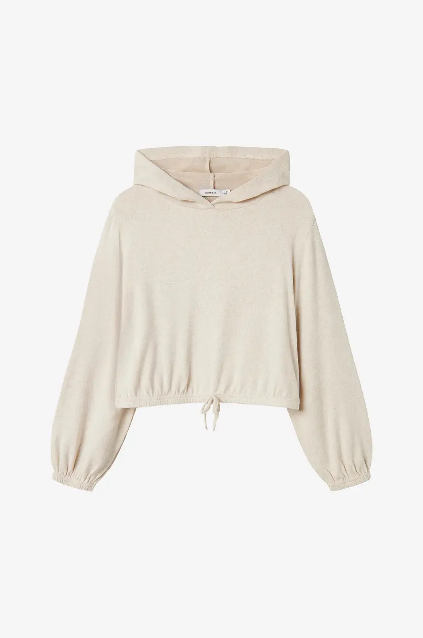 NAME IT Hettegenser nkfKathlin Nreg SH LS Top WH - Beige