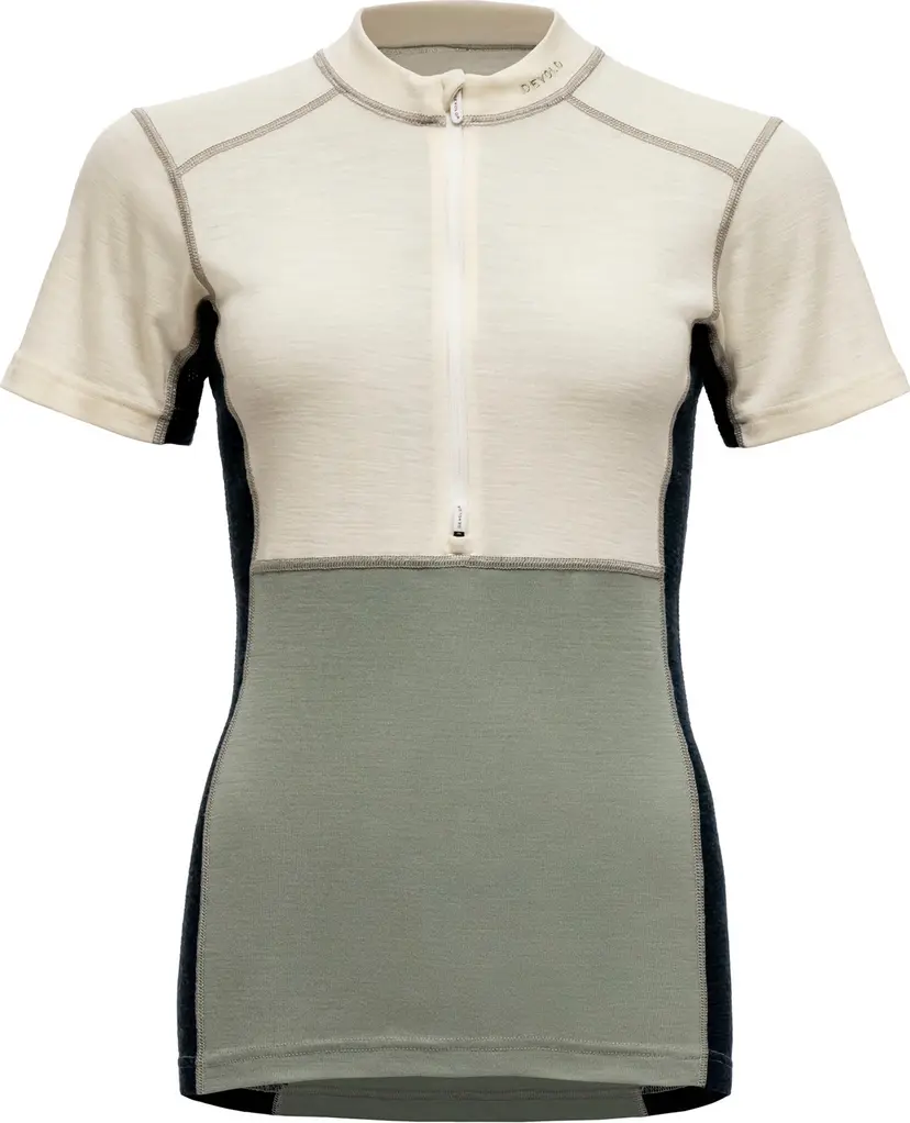 Devold Devold Women's Lauparen Merino 190 Zip Tee Raw White/fog/ink