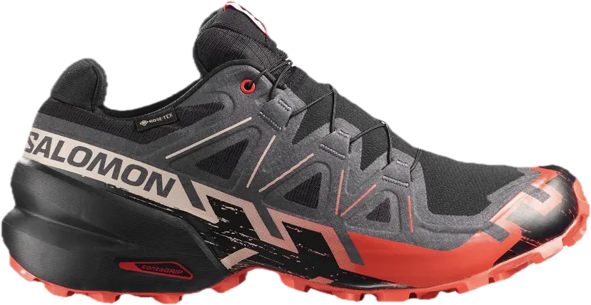Salomon Salomon Men's Speedcross 6 GORE-TEX Black / Fiery Red / Almond Milk