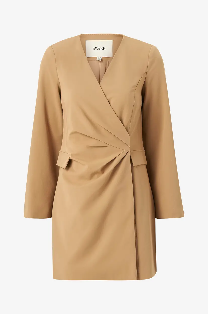 Vero Moda Omslagskjole vmGaia LS Blazer Dress - Beige