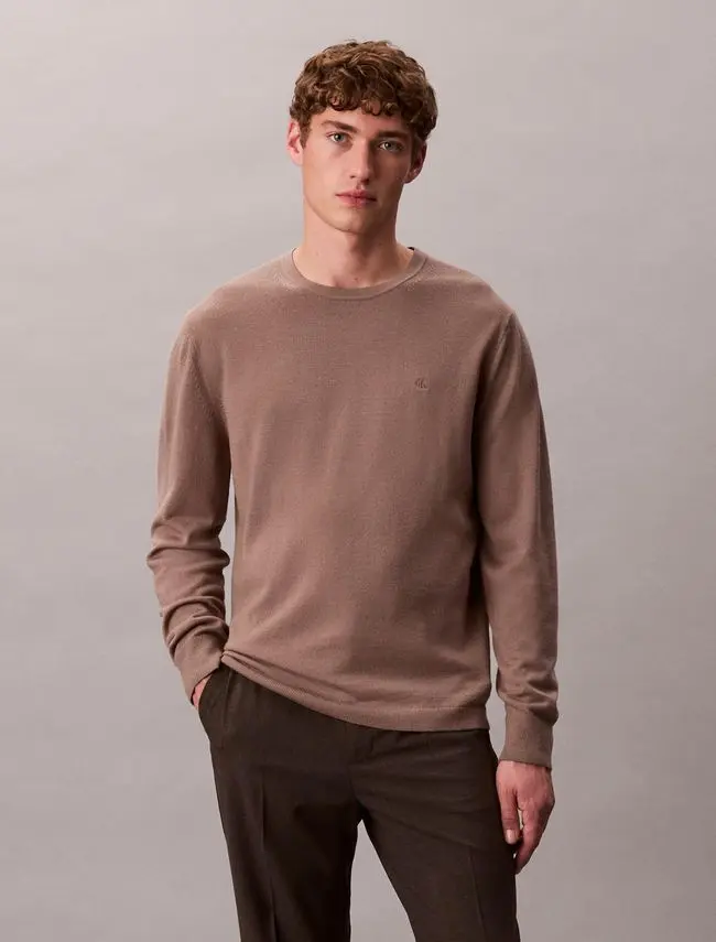 Calvin Klein LS 100% MERINO CREW 14GG