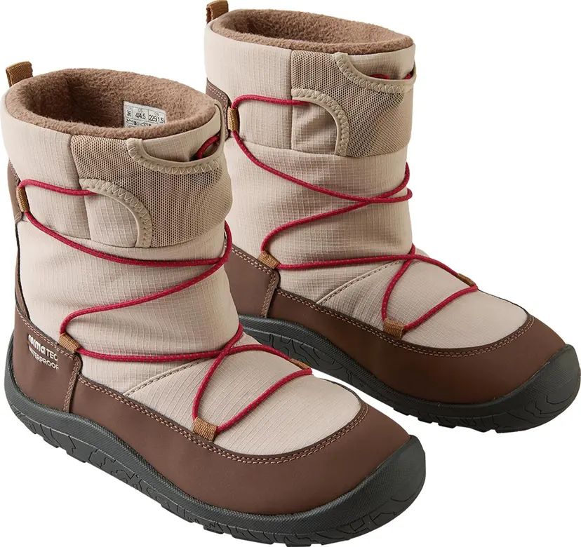 Reima Reima Juniors' Reimatec Barefoot Winter Boots Ensilumi Earthy Beige