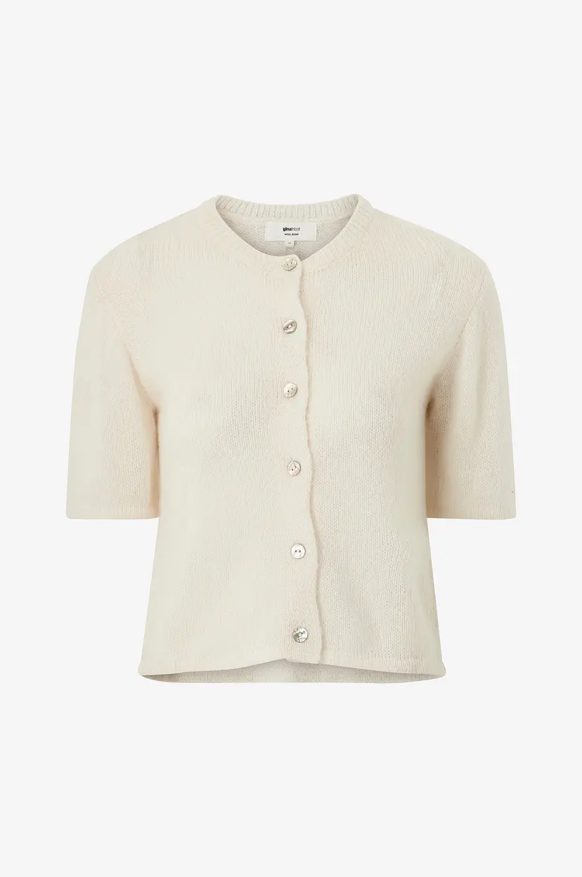 Gina Tricot Kardigan Loose Knitted Cardigan - Hvit
