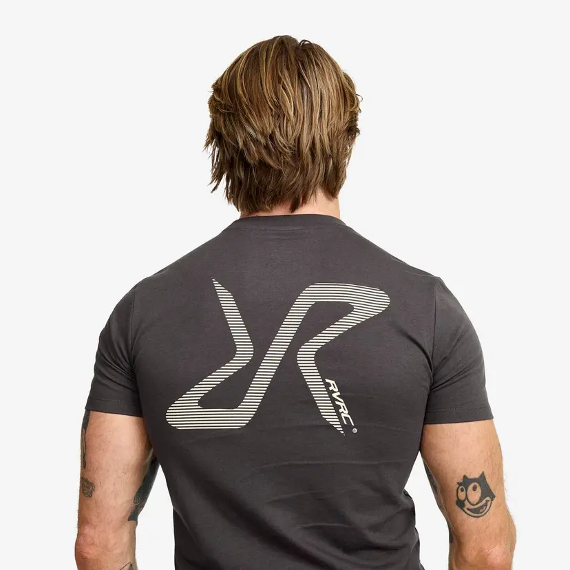 RevolutionRace Easy Graphic Logo T-shirt Slim Fit Herre Anthracite