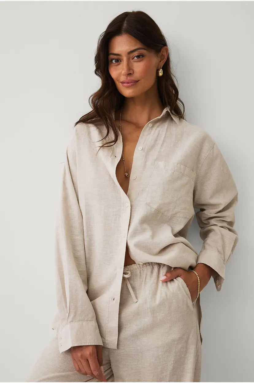 Ellos Collection Linskjorte - Beige
