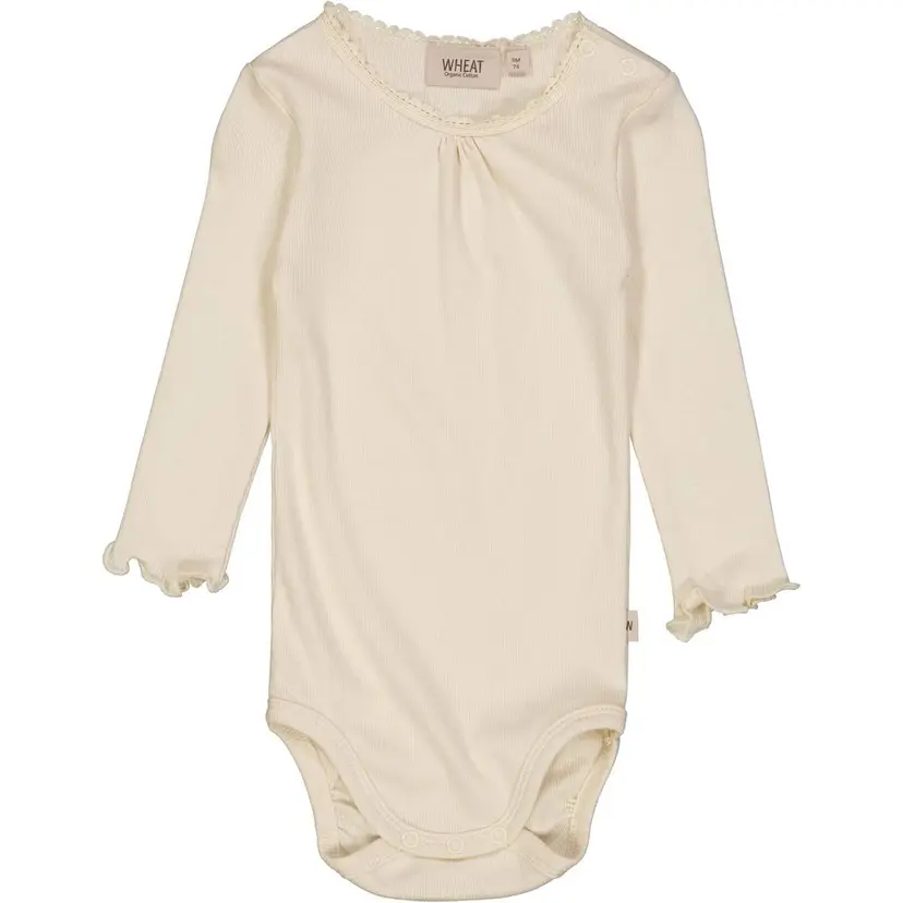 Wheat Wheat Body Rib Lace Ls Eggshell (56 / 1-2 mnd)