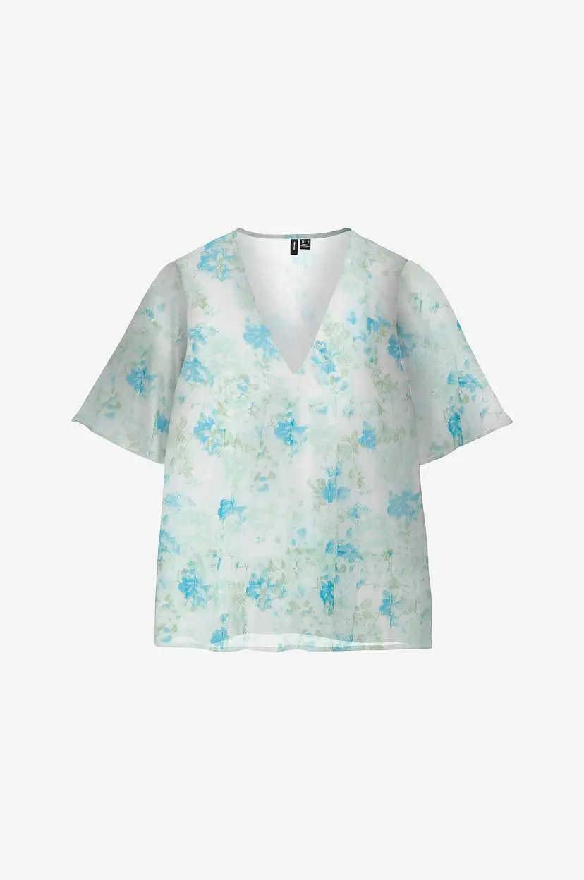 Vero Moda Bluse vmSmilla 2/4 V-neck - Hvit