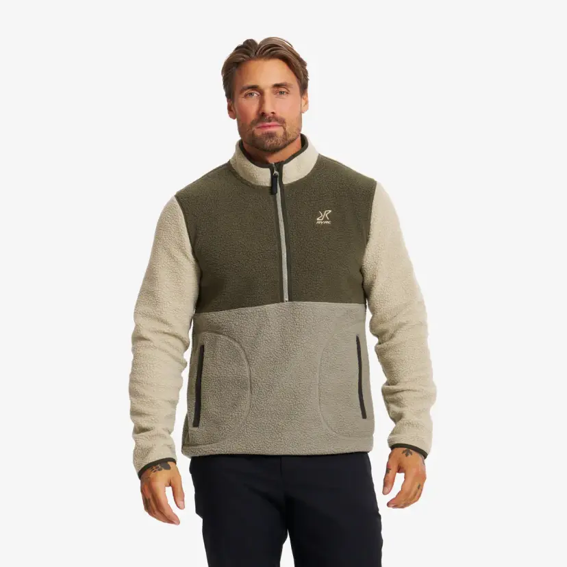 RevolutionRace Canyon Half-zip Pile Fleece Herre Grape Leaf/Eucalyptus