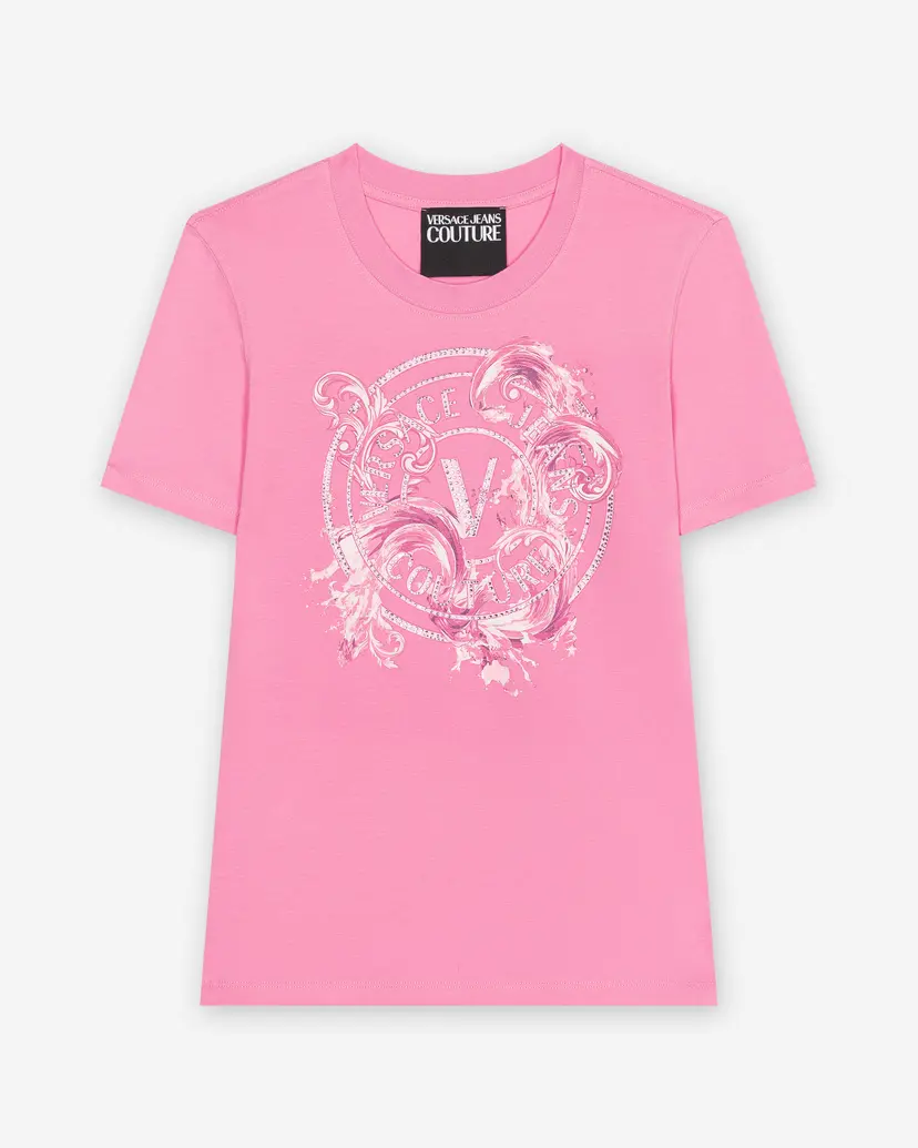 Versace Jeans Couture Versace Jeans Couture Emblem Wave Rose T-shirt