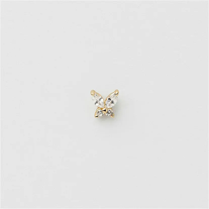 Safira Clear Butterfly Piercing