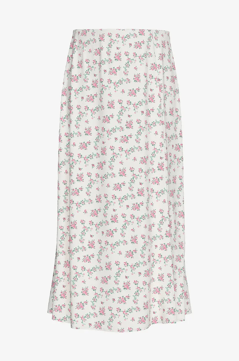 Pieces Maxi skjørt pcNya HW Long Slit Skirt BC - Hvit