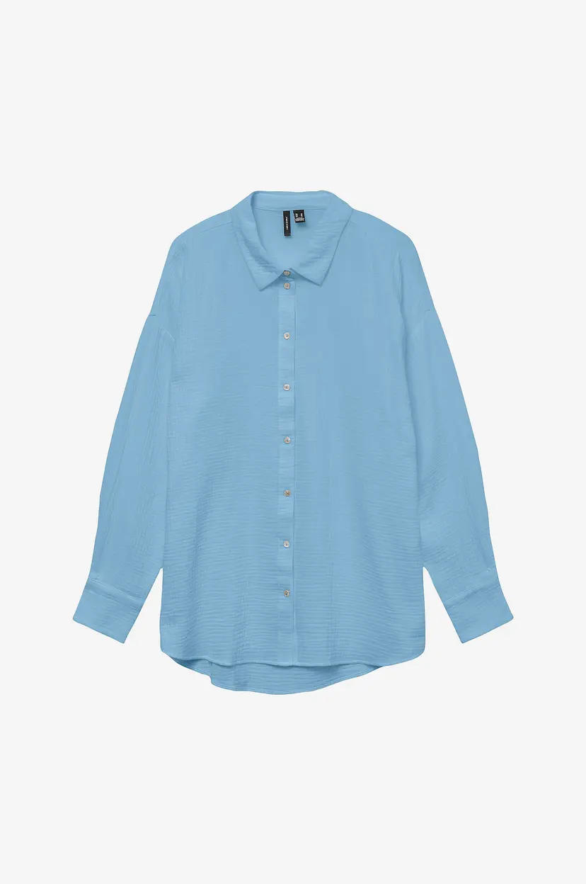 Vero Moda Skjorte vmNatali Nia LS Loose Shirt Wvn - Blå