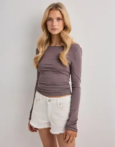 Nelly Nelly - Hvit - Colored Fringe Jeans Shorts