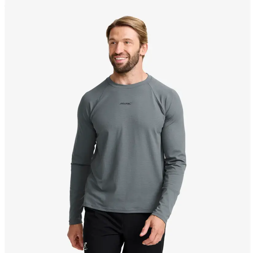 RevolutionRace Pulse Running Long-sleeved T-shirt Herre Turbulence Blue