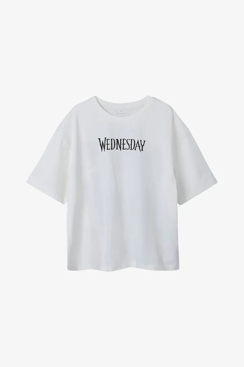 NAME IT T-skjorte Nkfdyp Wednesday SS Rlx Top Box Noo - Hvit