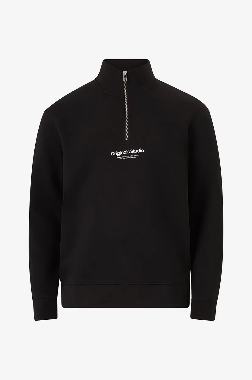 Jack & Jones Collegegenser jorVesterbro Sweat Quarter Zip - Svart