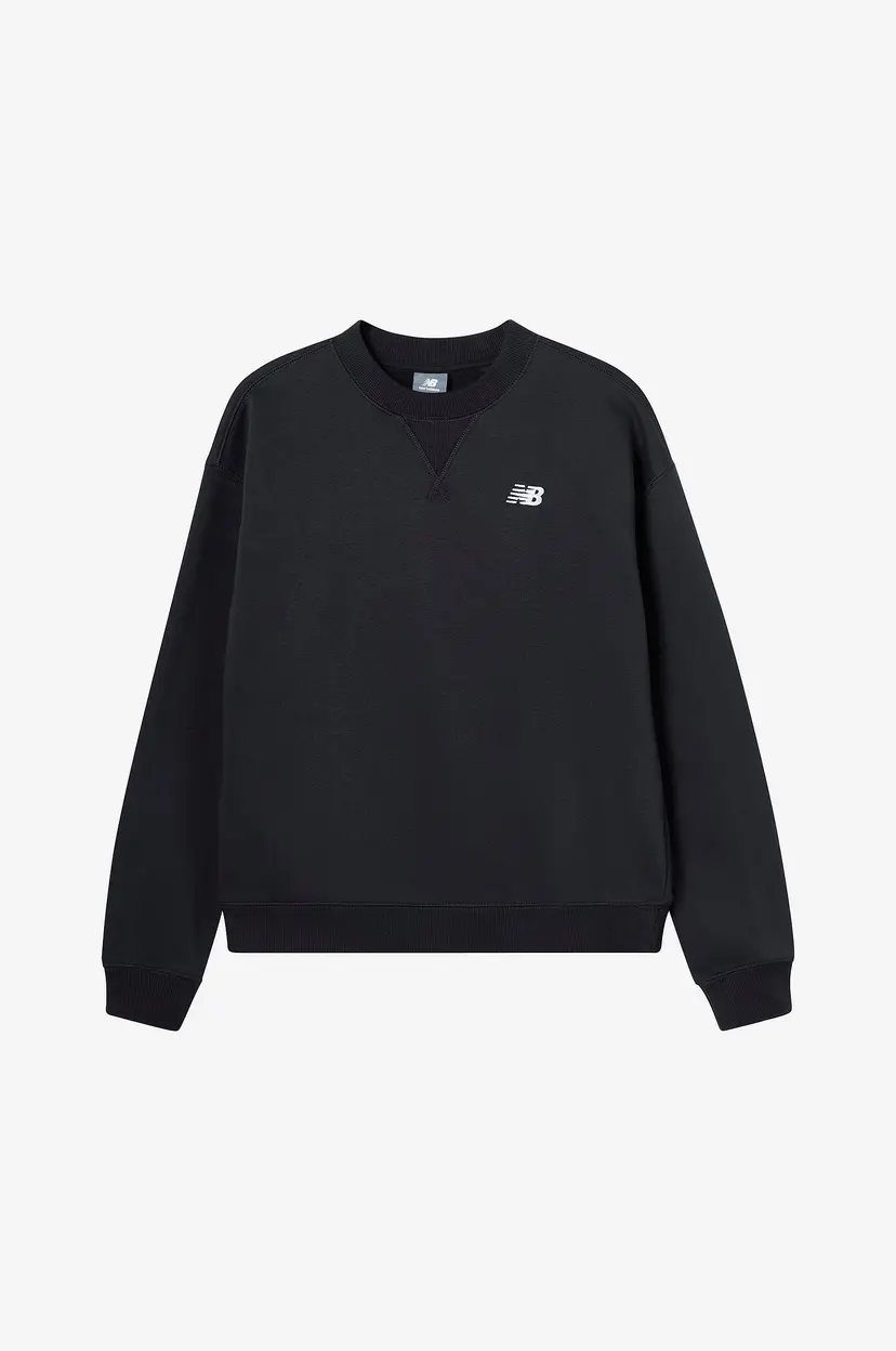 New Balance Collegegenser Brush Back Small Logo - Svart