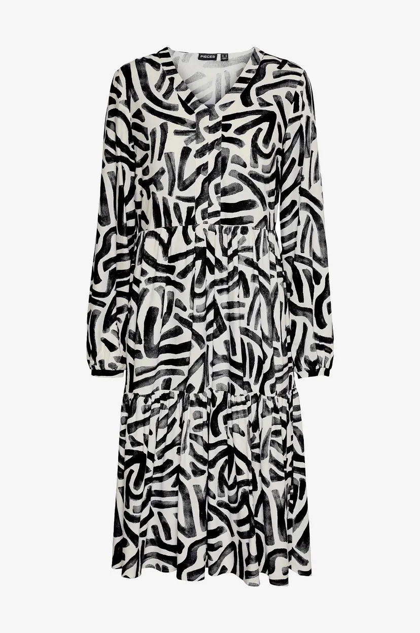 Pieces Kjole pcArlem LS V-neck Dress - Svart