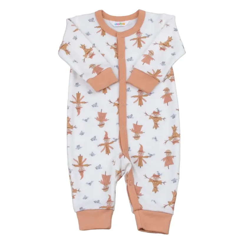 Joha Joha Scarecrow Ull Bambus Jumpsuit Off White/Peach (90 / 1,5-2 år)