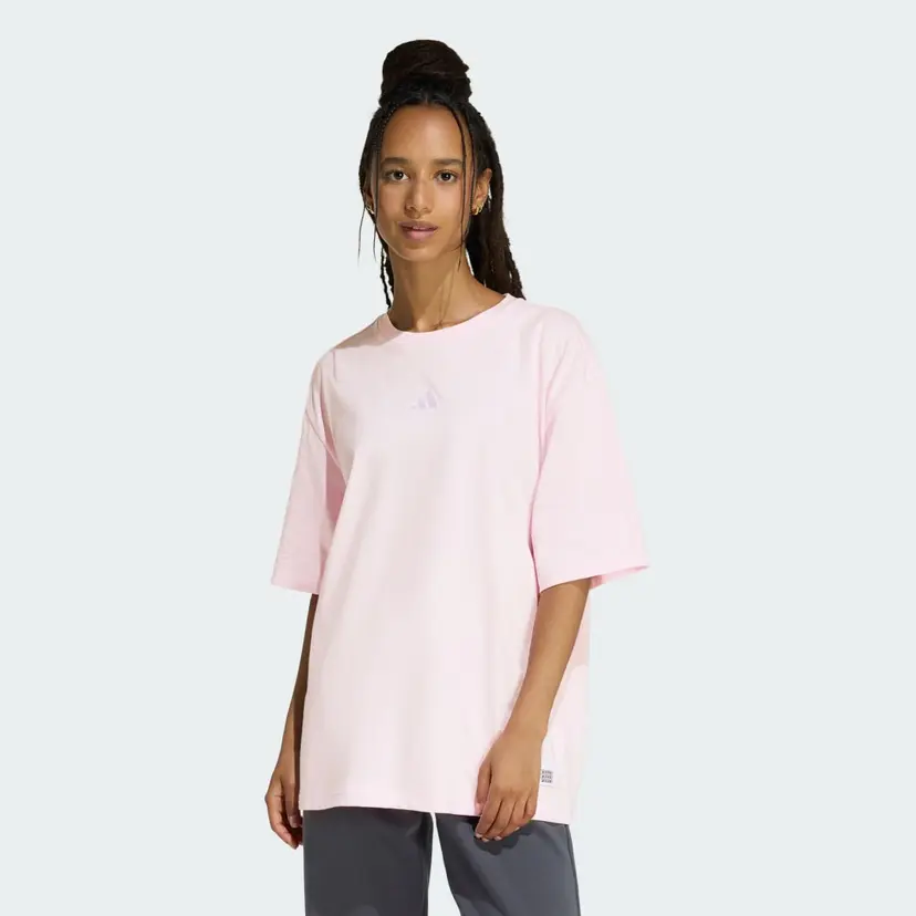 Adidas MINI EMBROIDERY OVERSIZED GRAPHIC T-SKJORTE