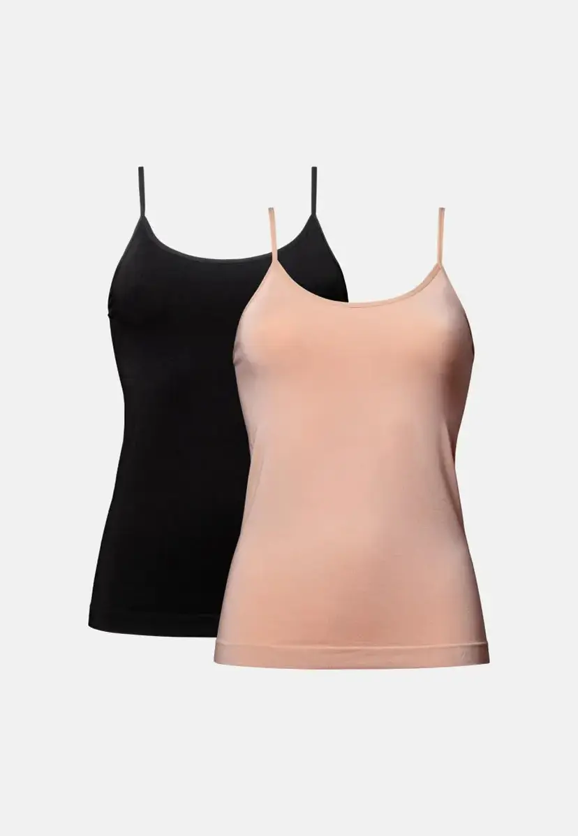 DANISH ENDURANCE DANISH ENDURANCE Bambu Top, Sort | Beige, XS/S