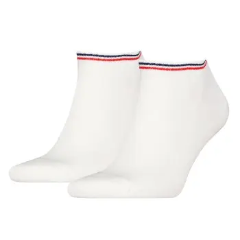 Tommy Hilfiger Tommy Men Uni TJ Iconic Sneaker Sock Strømper 2P Hvit bomull Str 35/38