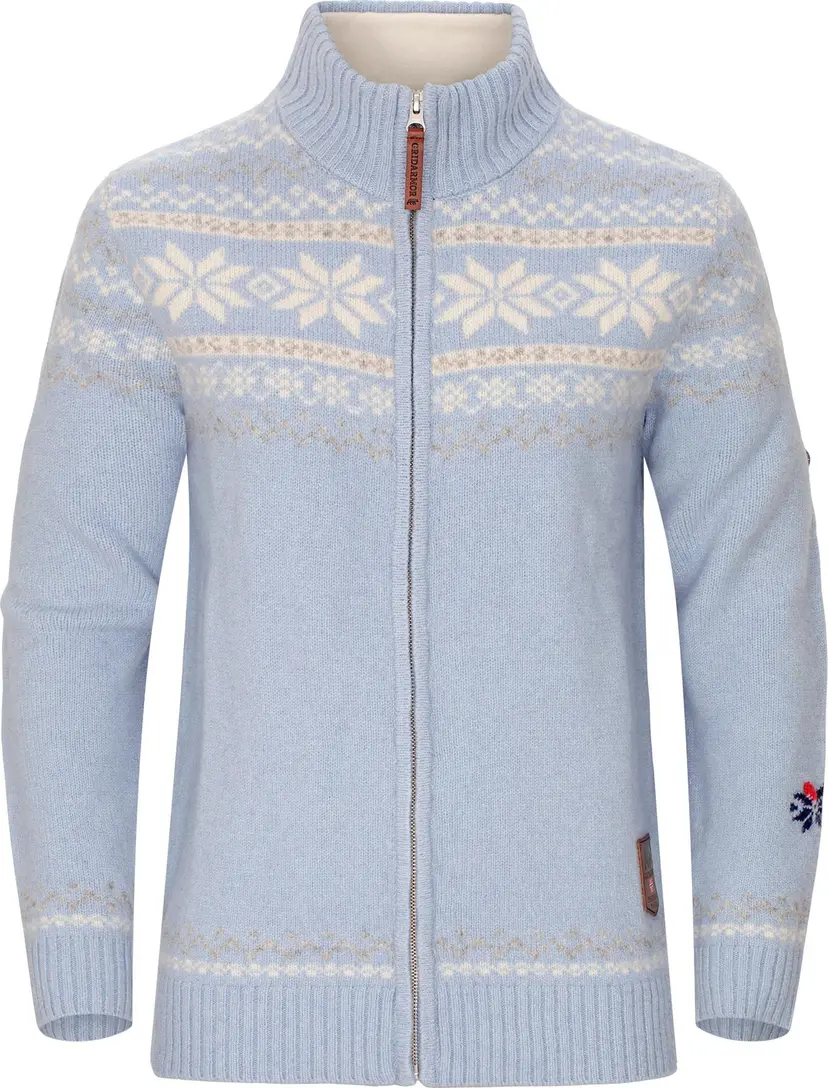 Gridarmor Gridarmor Women's Snøstjerne Fz Ullgenser 2.0 Chambray Blue