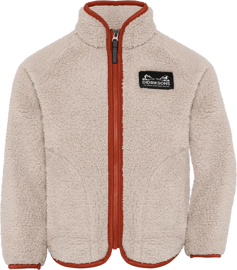 Didriksons Didriksons Kids' Gibbs Full Zip 2 Beach Beige/Rust