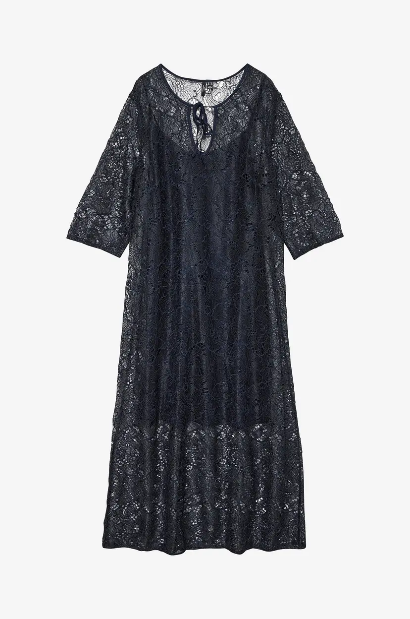 Vero Moda Curve Maxikjole vmcSigna 3/4 Ankle Dress - Blå