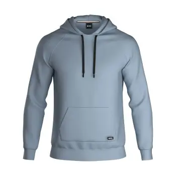 BOSS BOSS Logo Hoodie Lysblå Large Herre