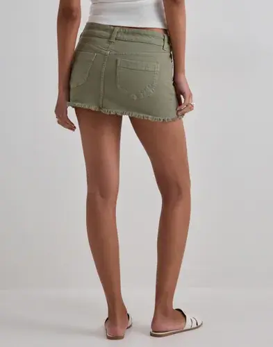 Nelly Nelly - Grønn - Colored Heart Pocket Jeans Skirt