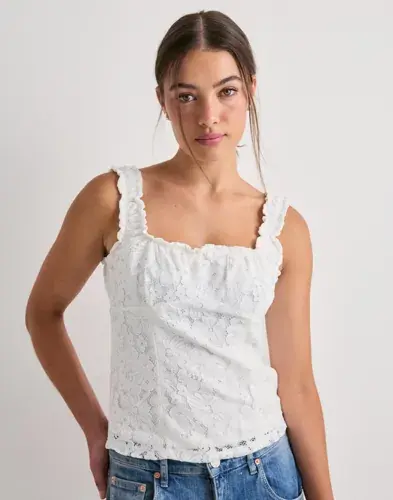 Vero Moda Vero Moda - Hvit - Vmhoney Lace Sl Top Wvn