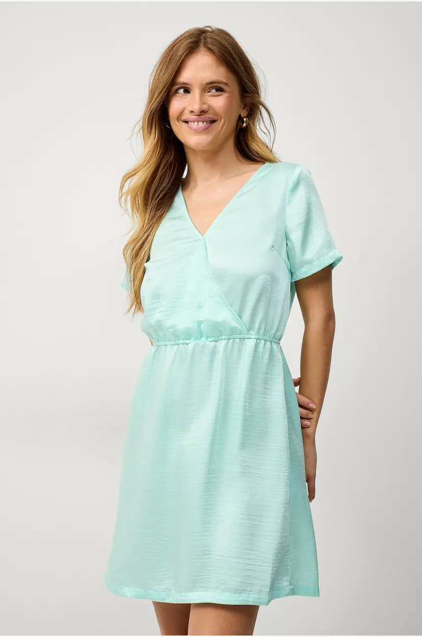 Saint Tropez Kjole Dinnesz SS Dress - Grønn