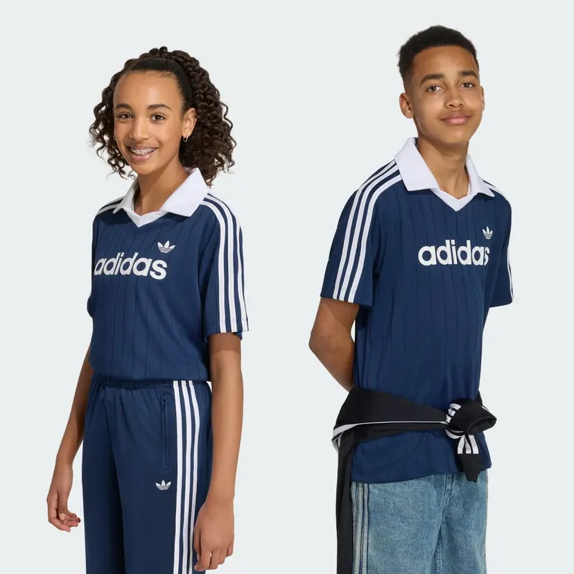 Adidas LOOSE PINSTRIPE POLO T-SKJORTE