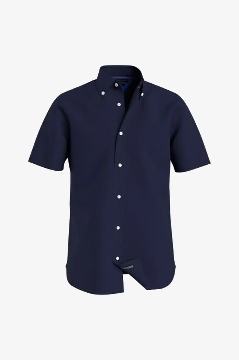 Tommy Hilfiger Skjorte Pigment Dyed Linen RF Shirt S/S - Blå
