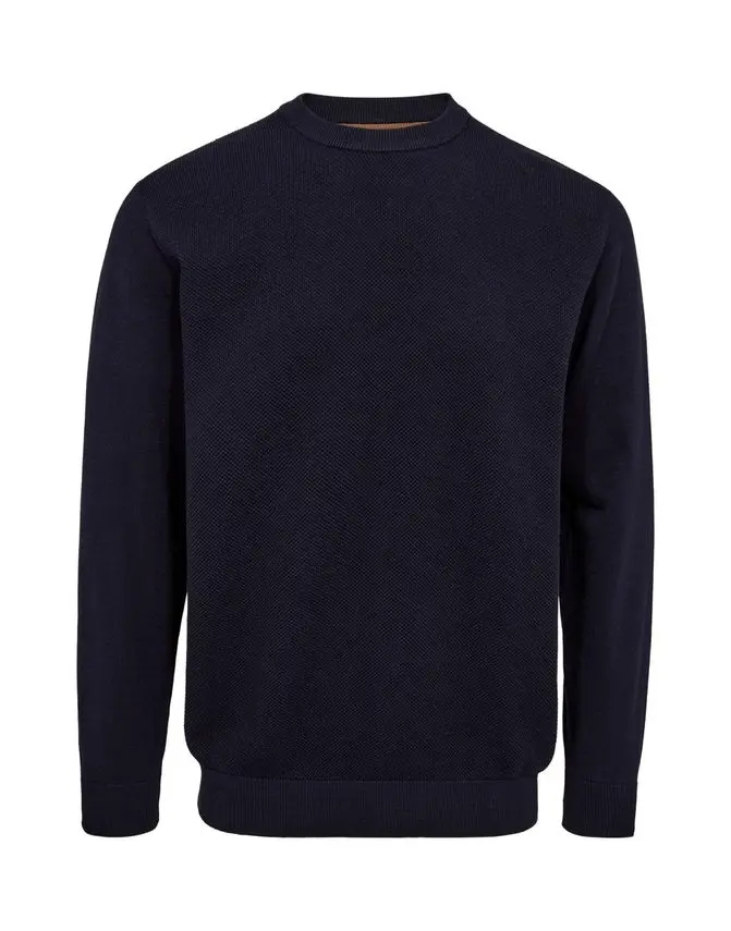Black Blue O-neck knit